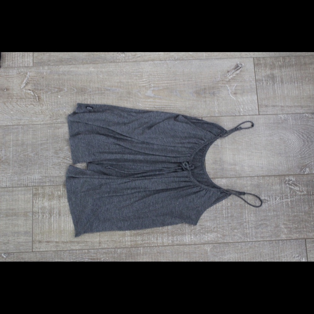 RVCA grey tank top with open back